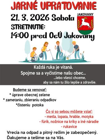 Pozvánka na jarné upratovanie 2026